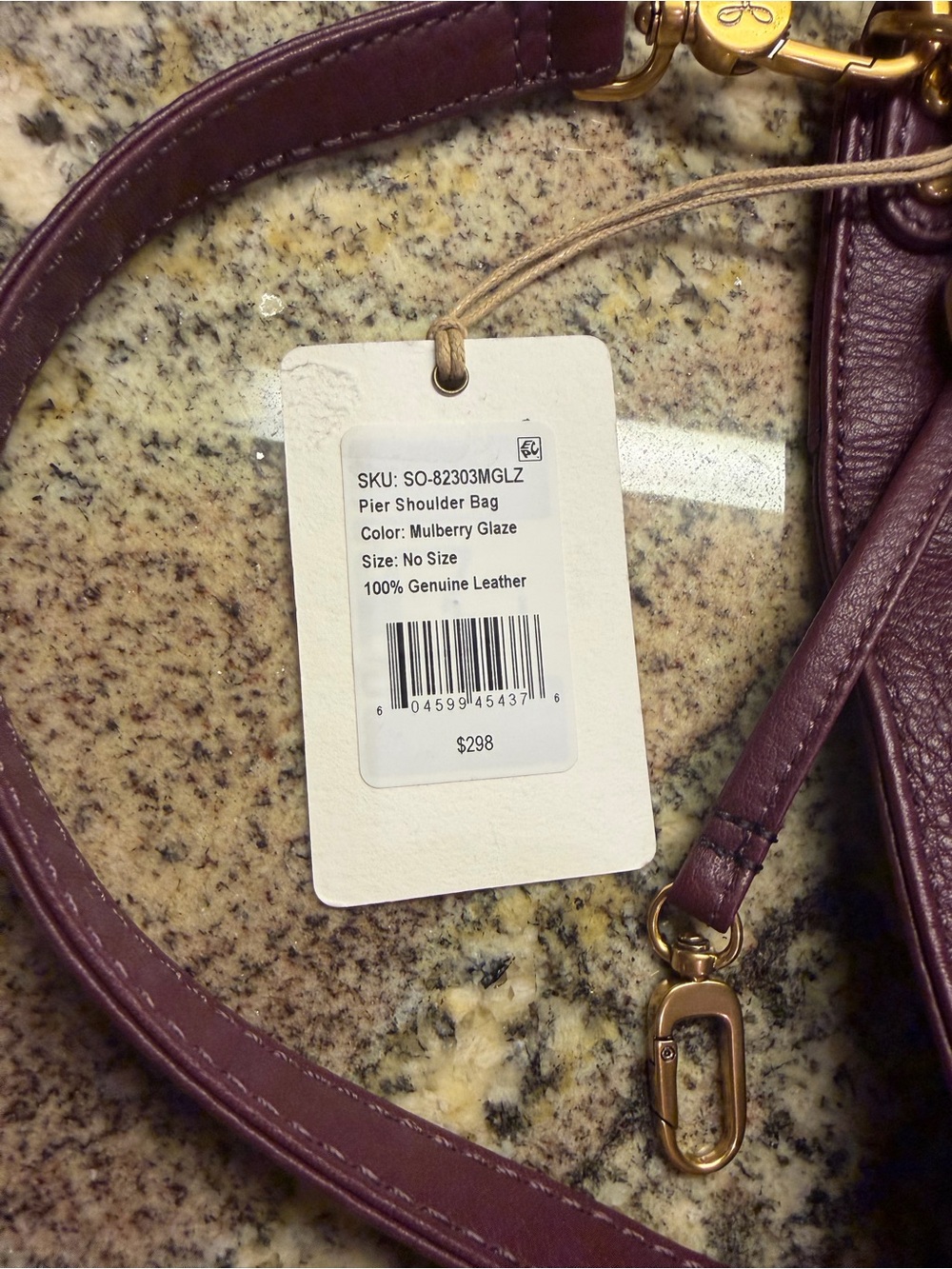 Hobo Women's Leather Shoulder Bag in Mulberry Glaze - Picture 8 of 9